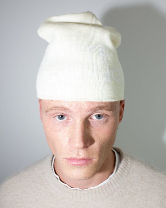 Beanie drop 25´ - White Coffee
