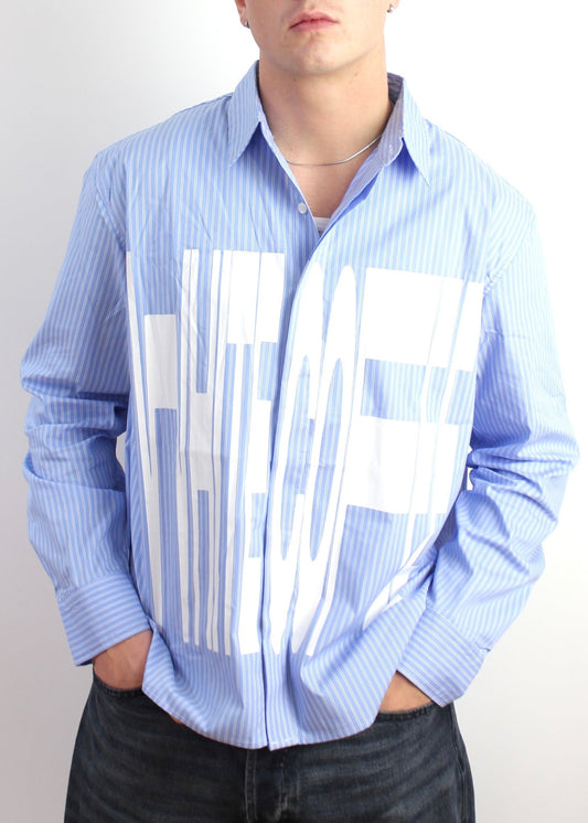 Pinstripe shirt drop 24´ - White Coffee