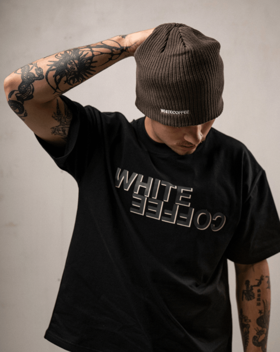3D essentials t-shirt (Black) - WHITE COFFEE