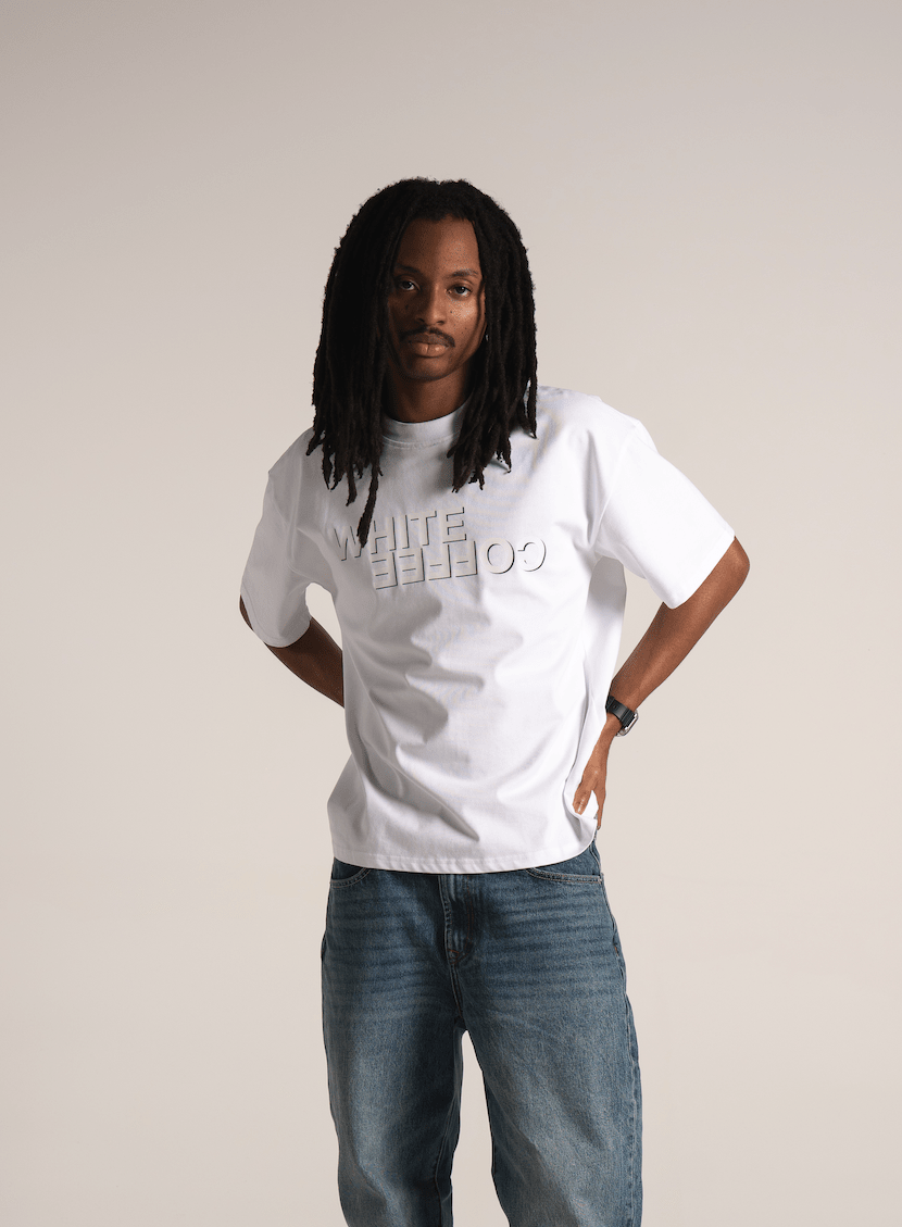 3D essentials t-shirt (White) - WHITE COFFEE