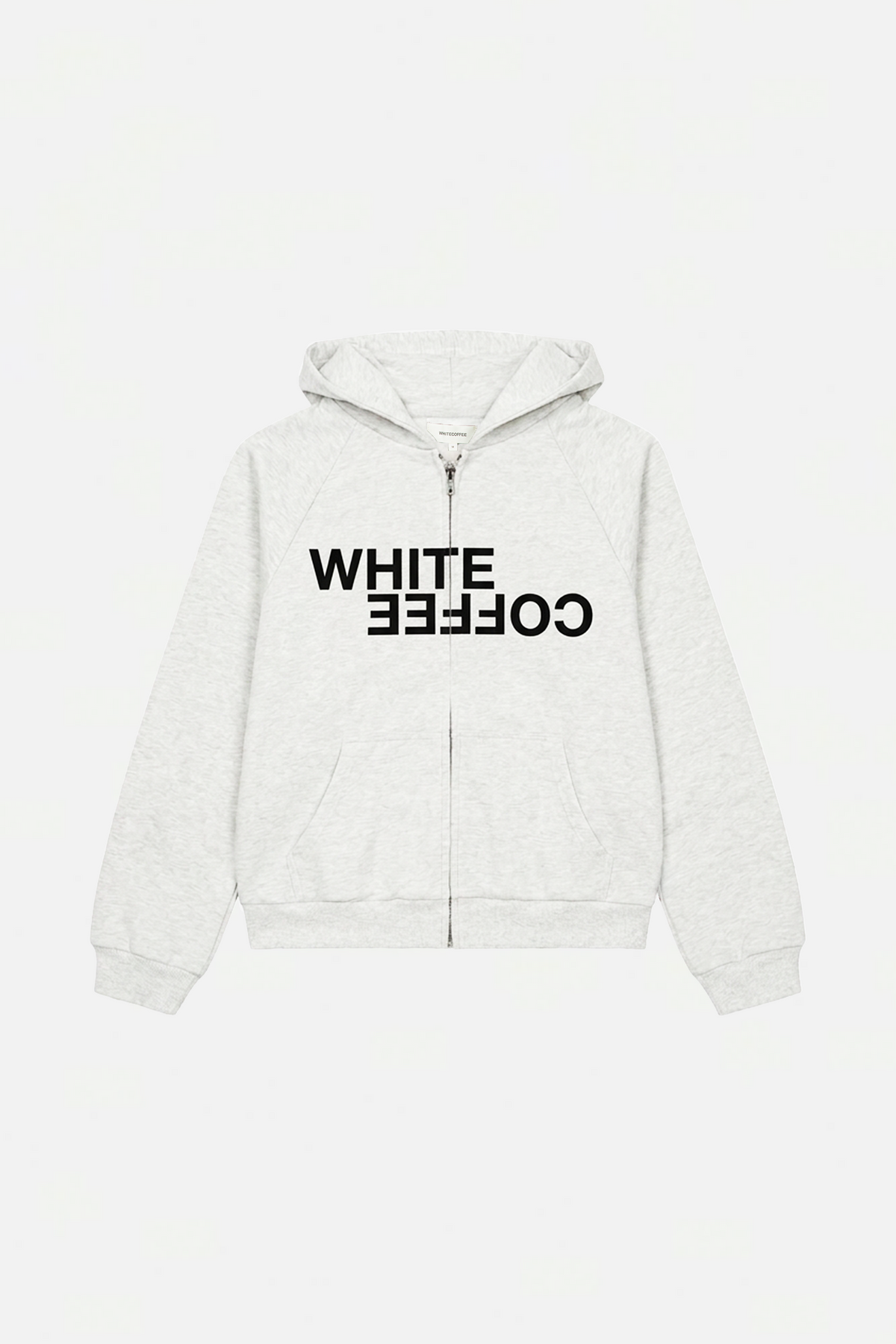Double layer zip hoodie (Grey melange)