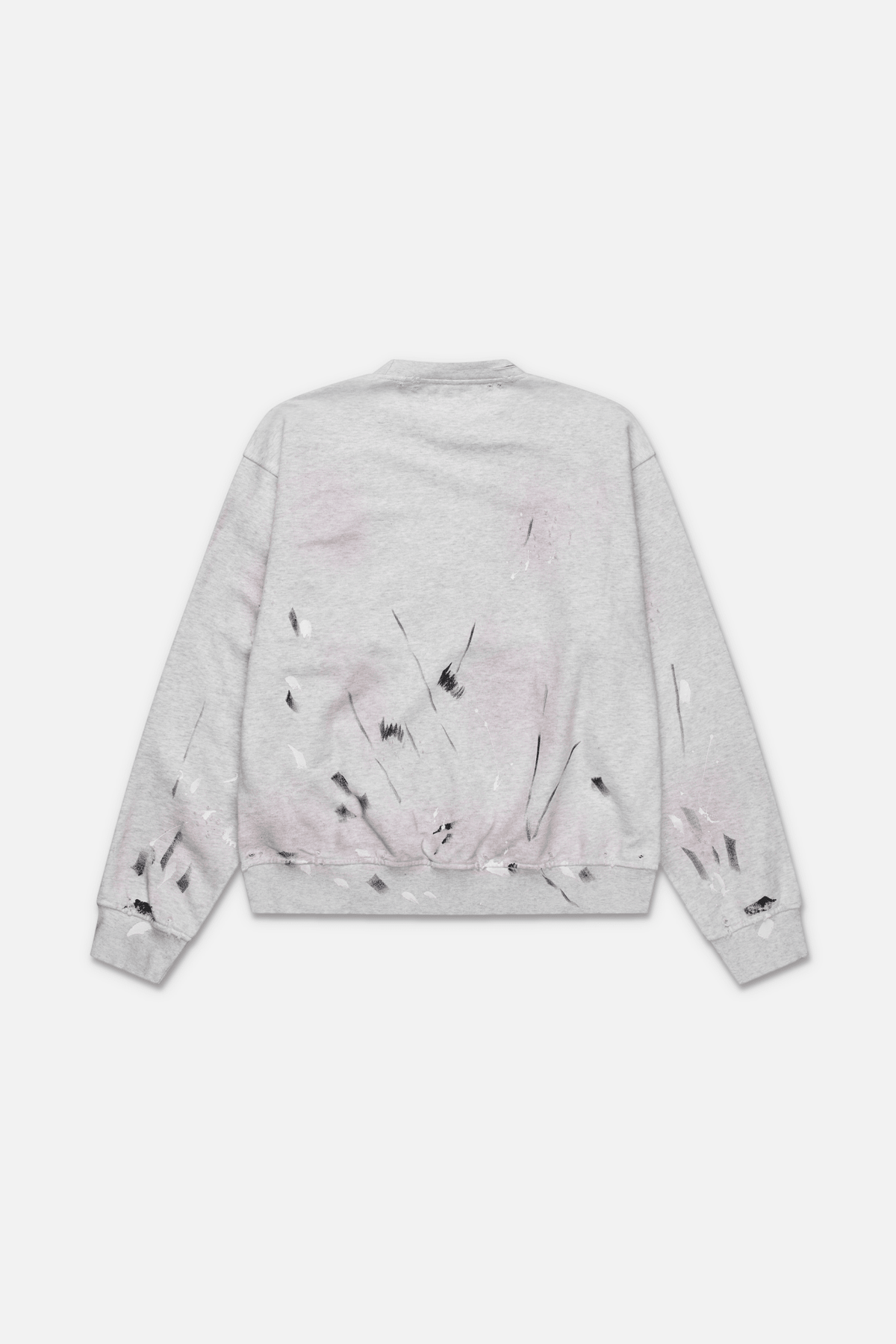 Alaska crewneck (Grey melange) - WHITE COFFEE