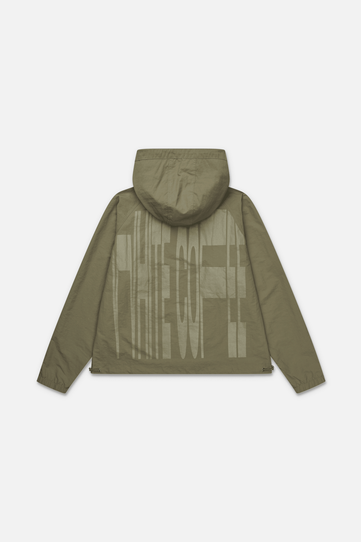 Back stretch windbreaker (Army) - WHITE COFFEE