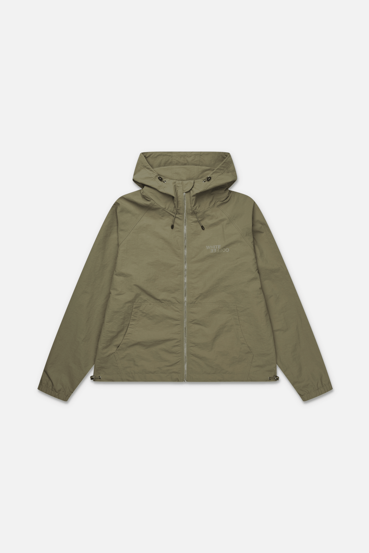 Back stretch windbreaker (Army) - WHITE COFFEE