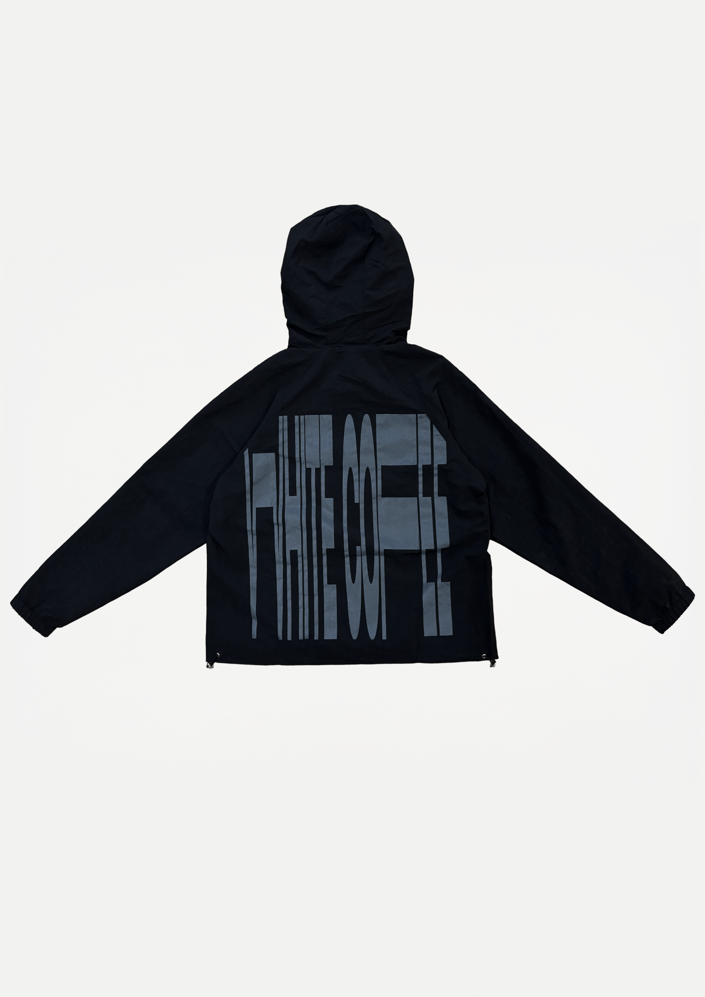 Back stretch windbreaker (Black) - White Coffee