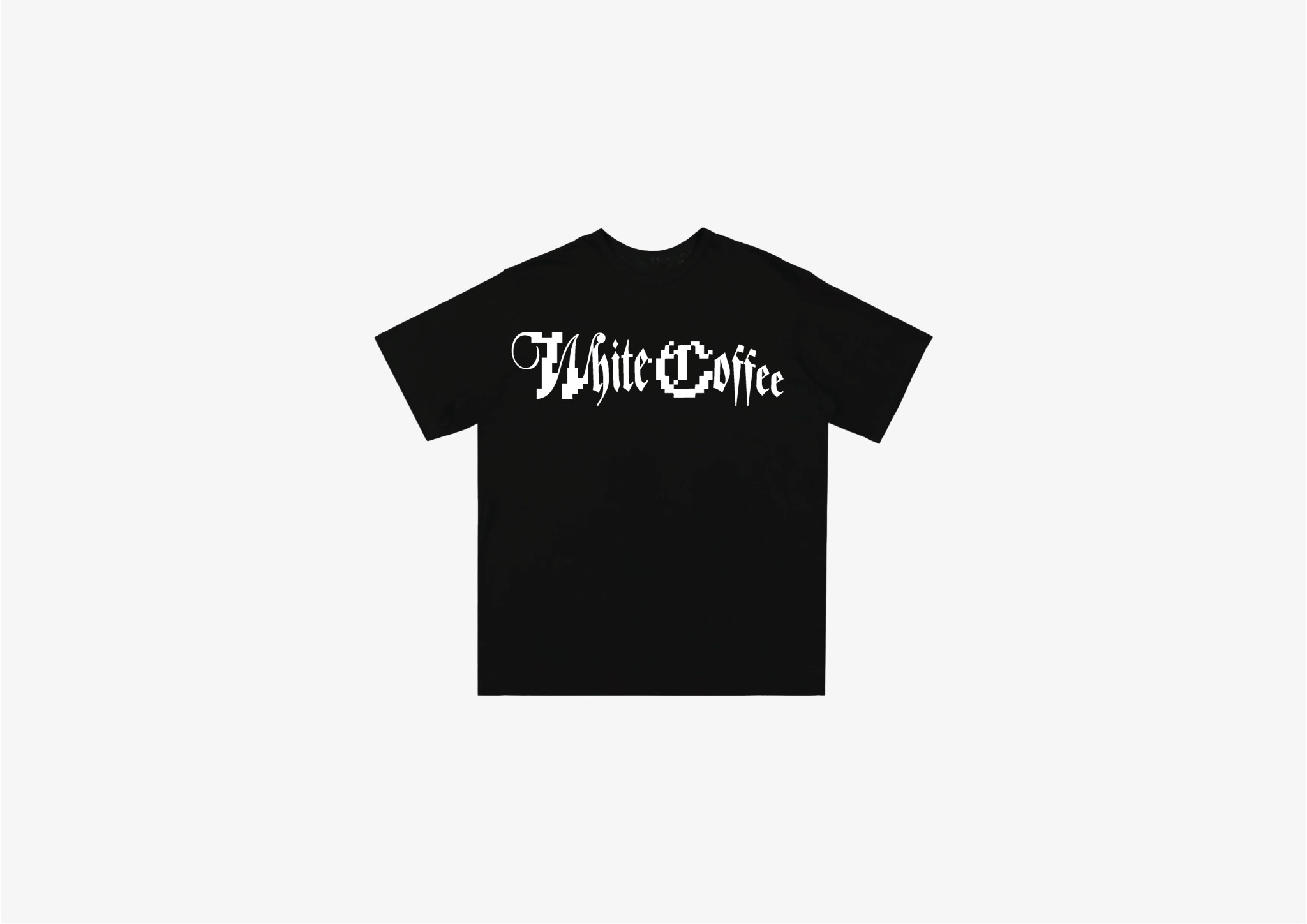 Digital logo T-Shirt (Black/White) - White Coffee