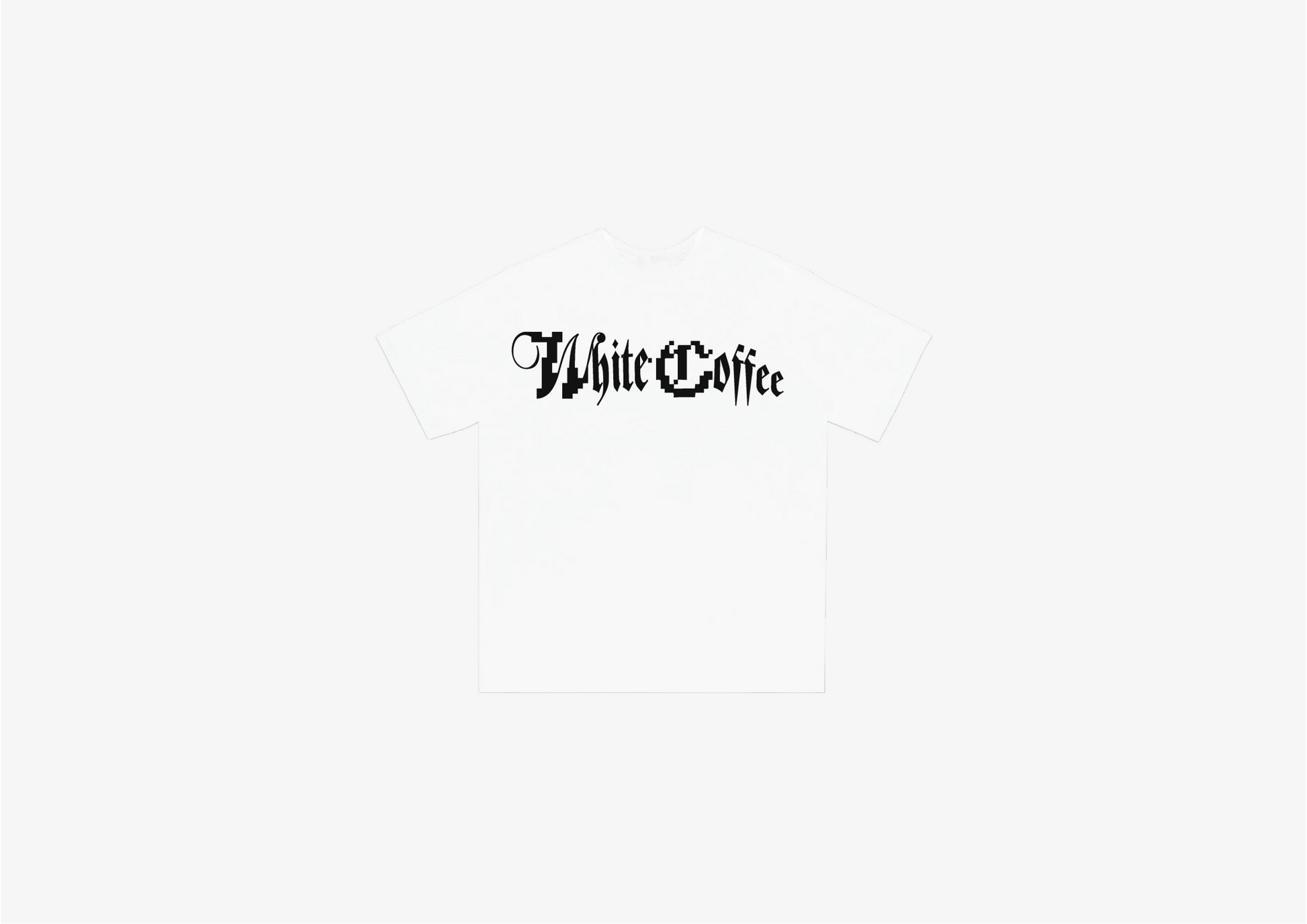 Digital logo T-Shirt (White/black) - White Coffee