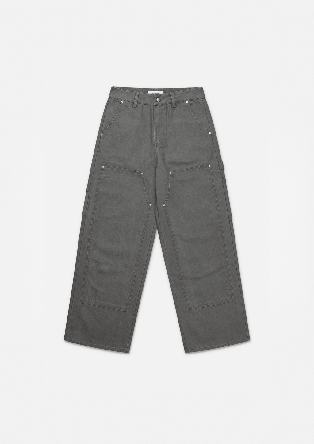 Double knee canvas pants (Dusty green) - WHITE COFFEE
