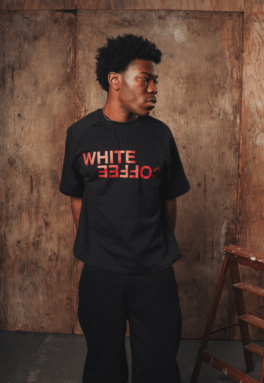 Essential T-Shirt (Black/Red) - White Coffee