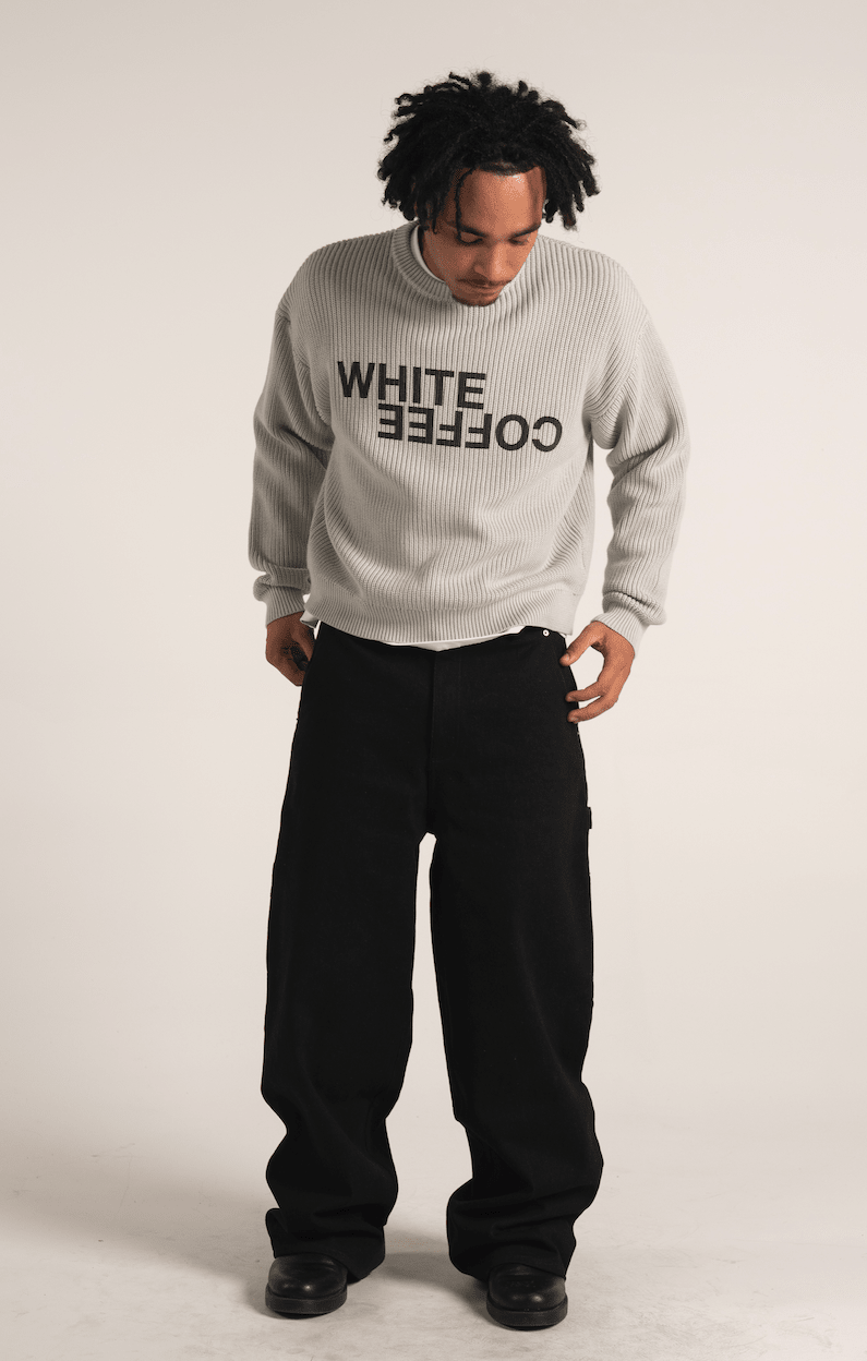 Essentials knit (Grey melange) - WHITE COFFEE