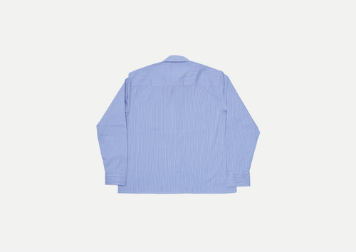 Front Stretch Pinstripe Shirt - White Coffee