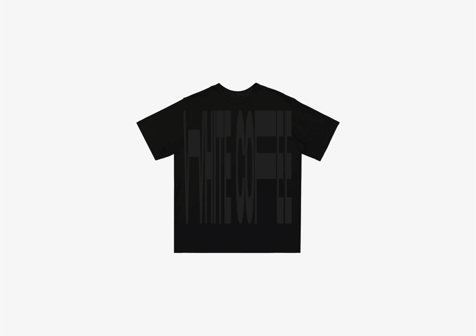 Front stretch T-Shirt (Black/Black) - White Coffee