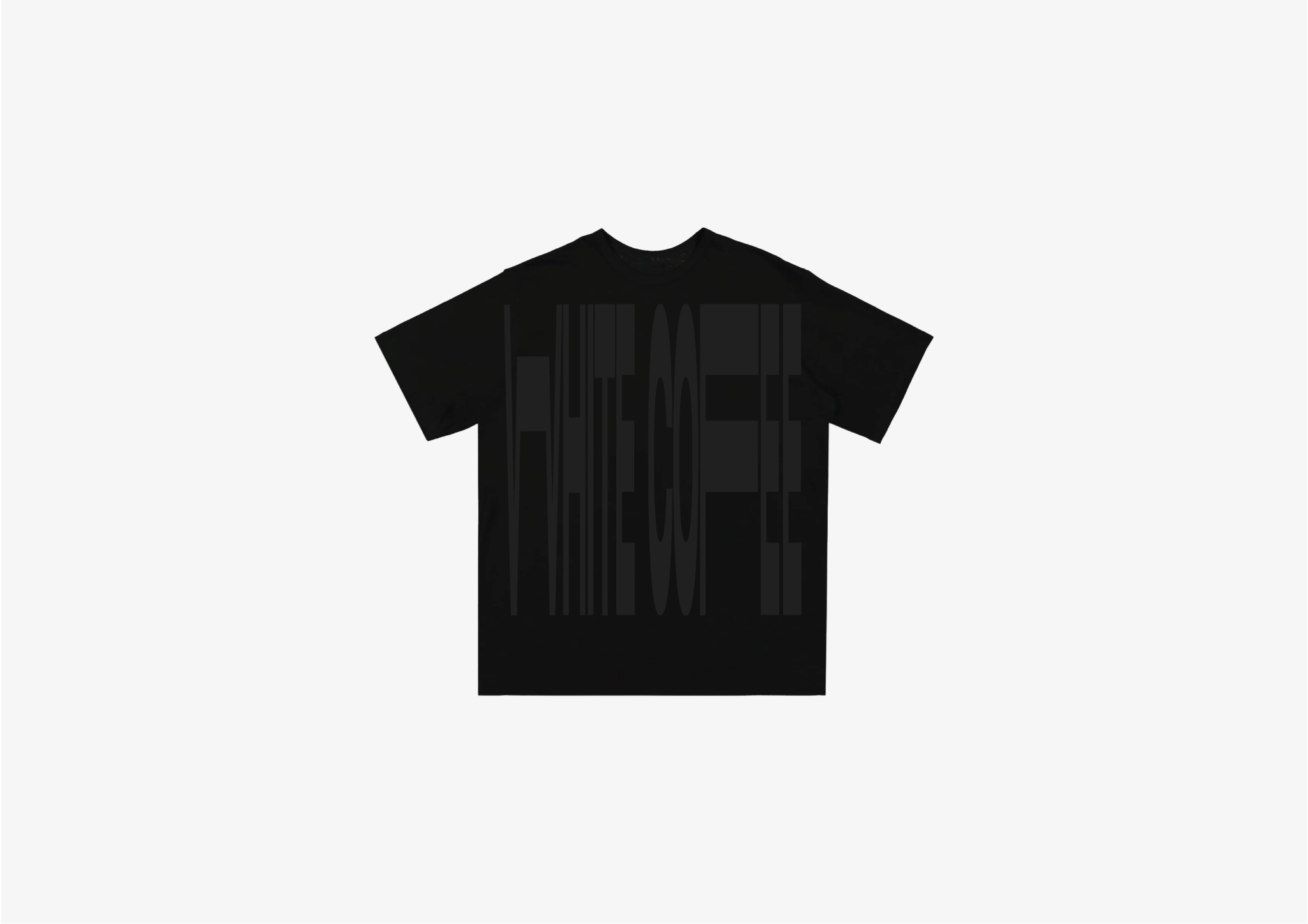 Front stretch T-Shirt (Black/Black) - White Coffee