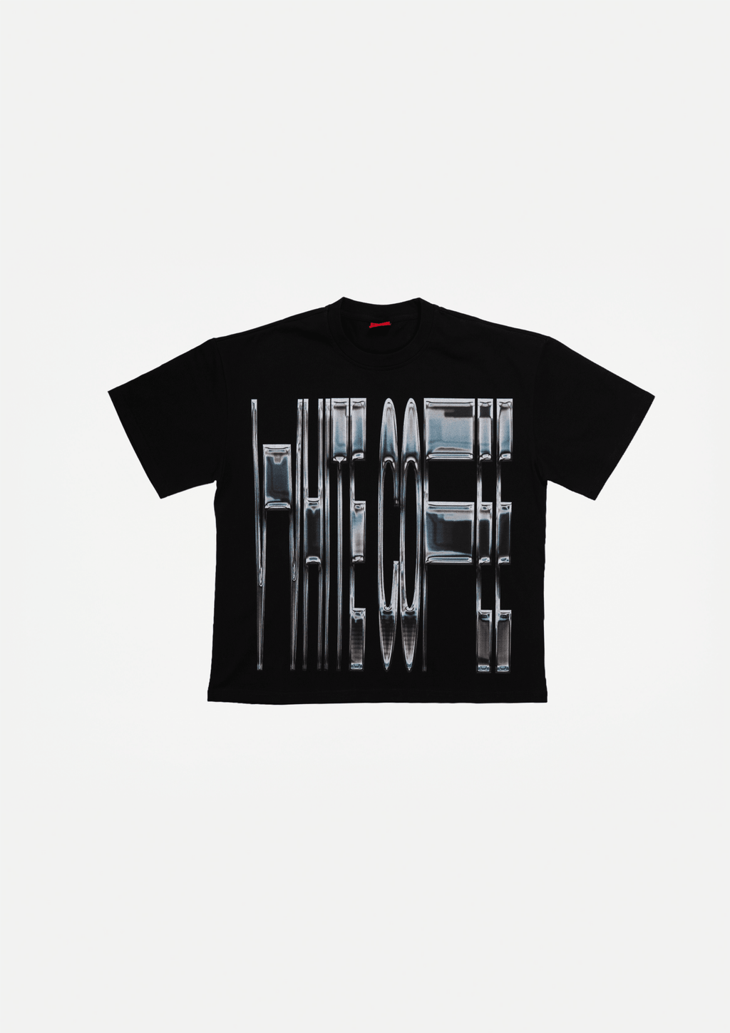 Front stretch T-Shirt (Black/Chrome) - White Coffee