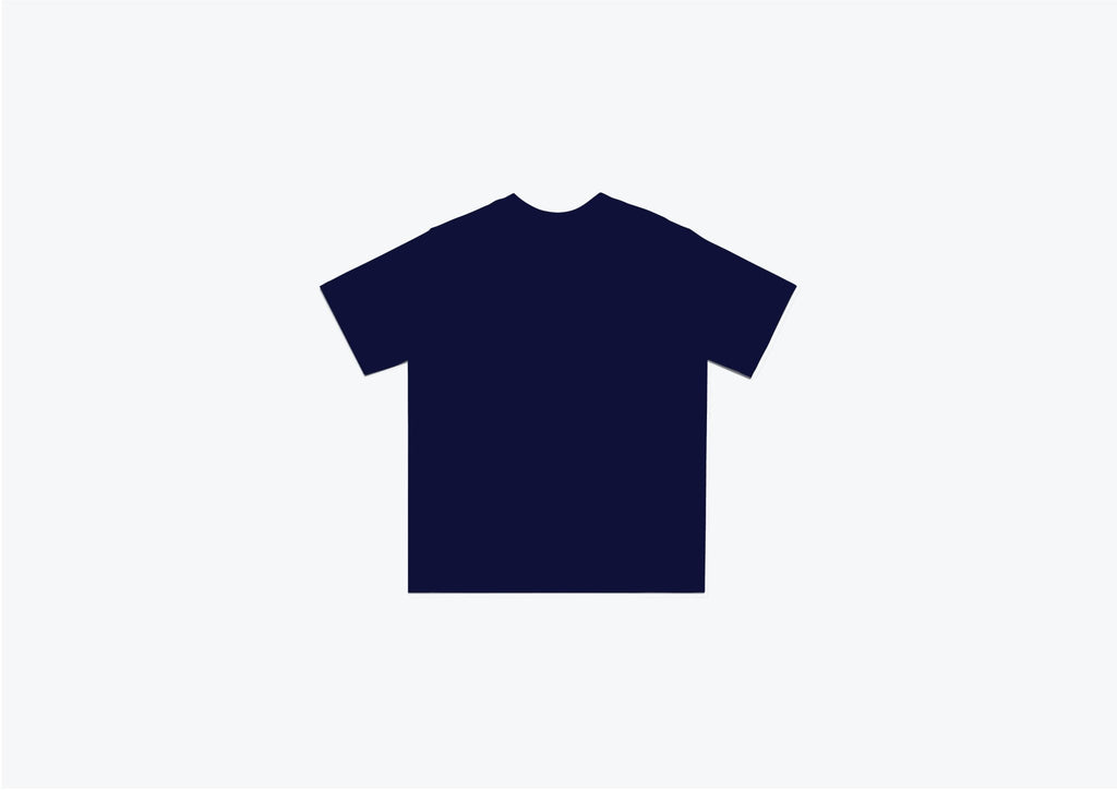 Front stretch T-Shirt (Navy/White) - White Coffee