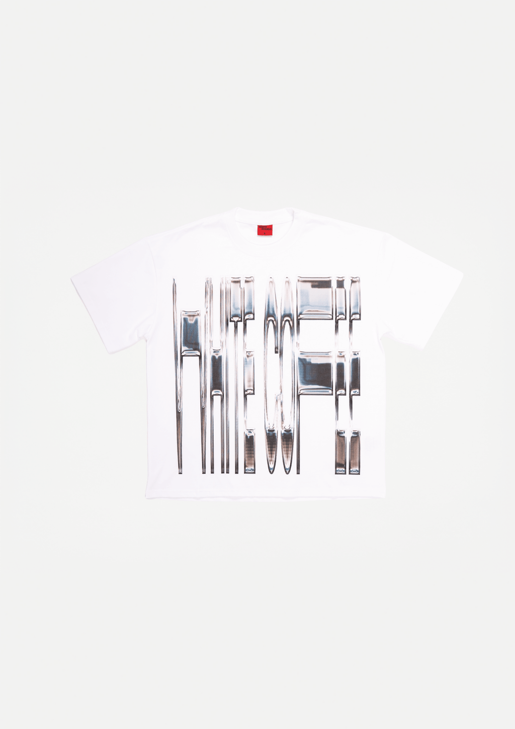Front stretch T-Shirt (White/Chrome) - White Coffee