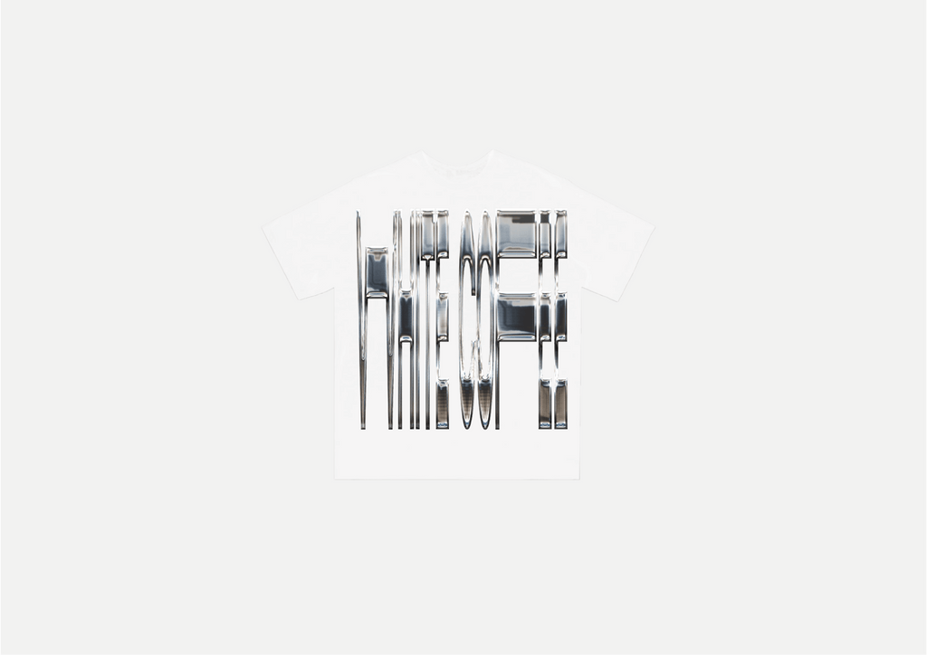 Front stretch T-Shirt (White/Chrome) - White Coffee