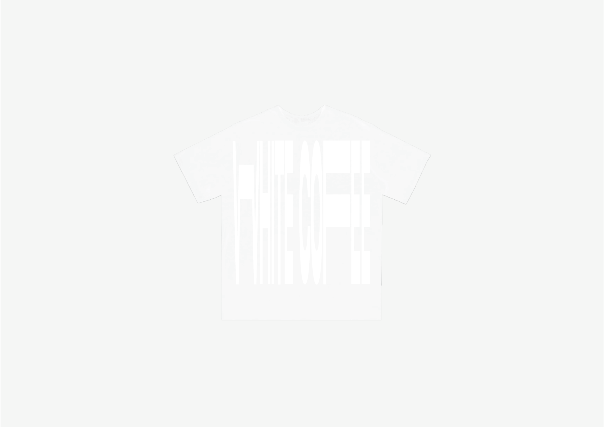 Front stretch T-Shirt (White/White) - White Coffee