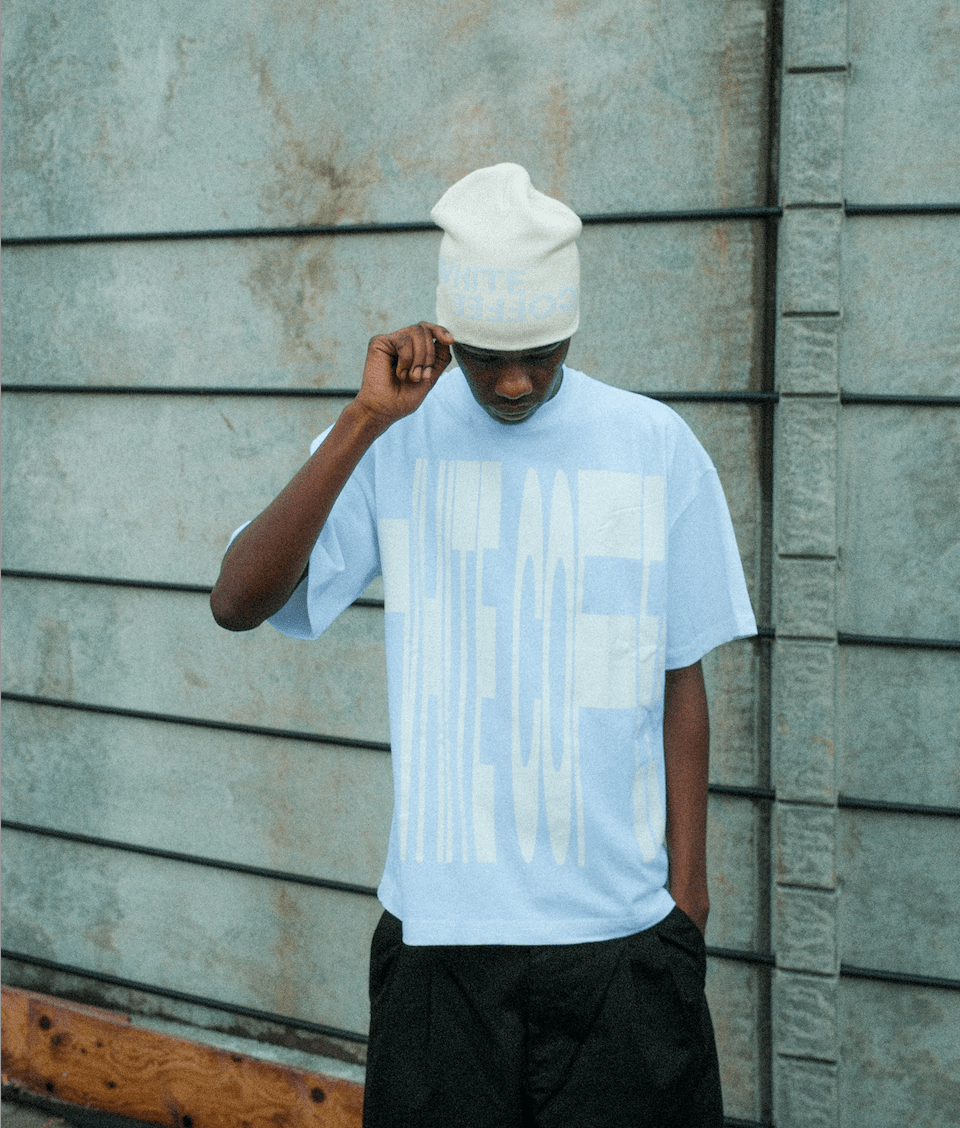 Front stretch T-Shirt (White/White) - White Coffee