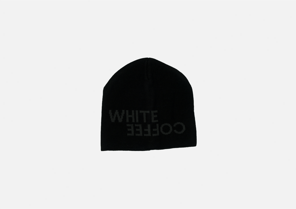 Logo Beanie (Black) - White Coffee