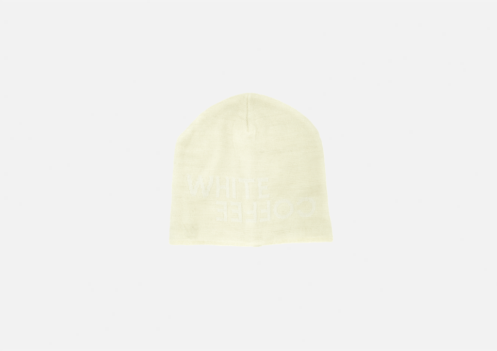 Logo Beanie (White) - White Coffee