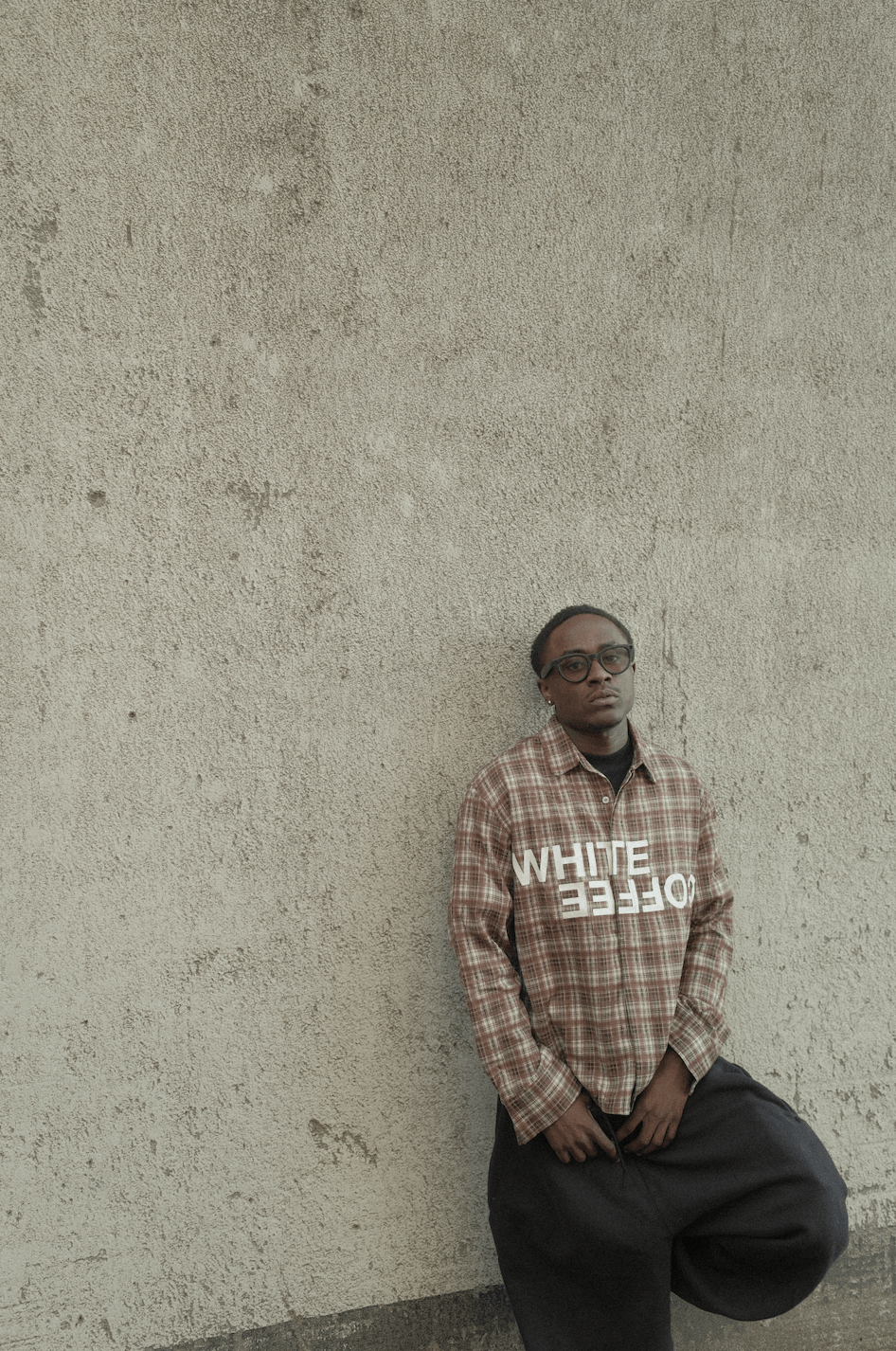 Logo Flannel Shirt (Brown) - White Coffee