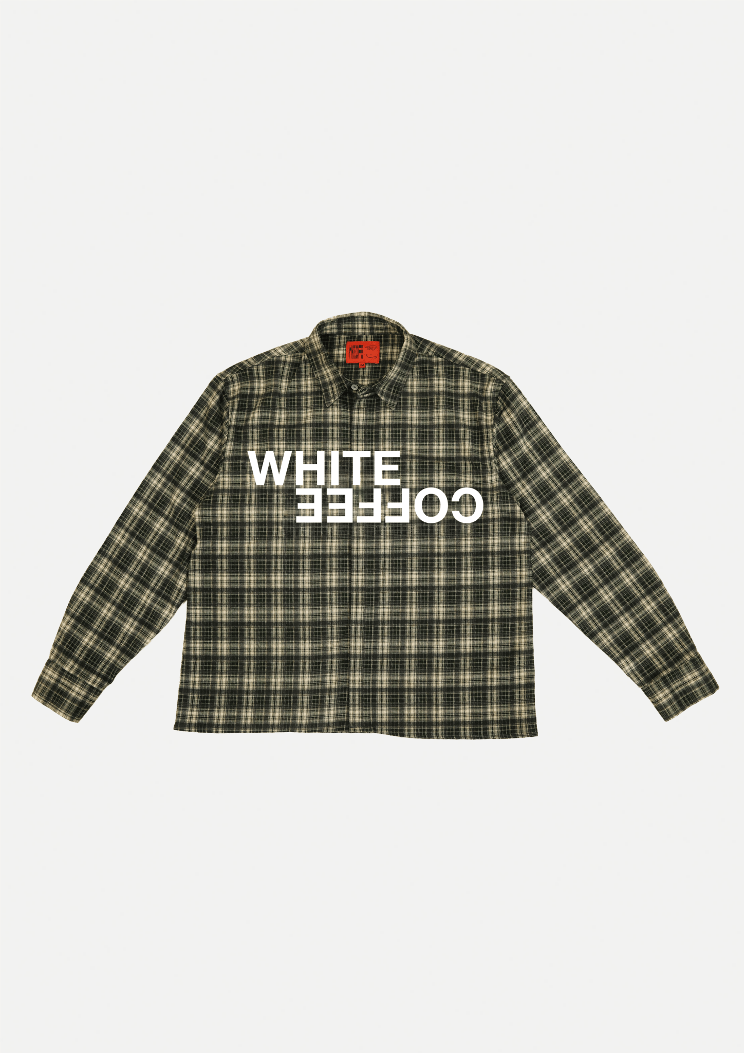 Logo Flannel Shirt (Green) - White Coffee