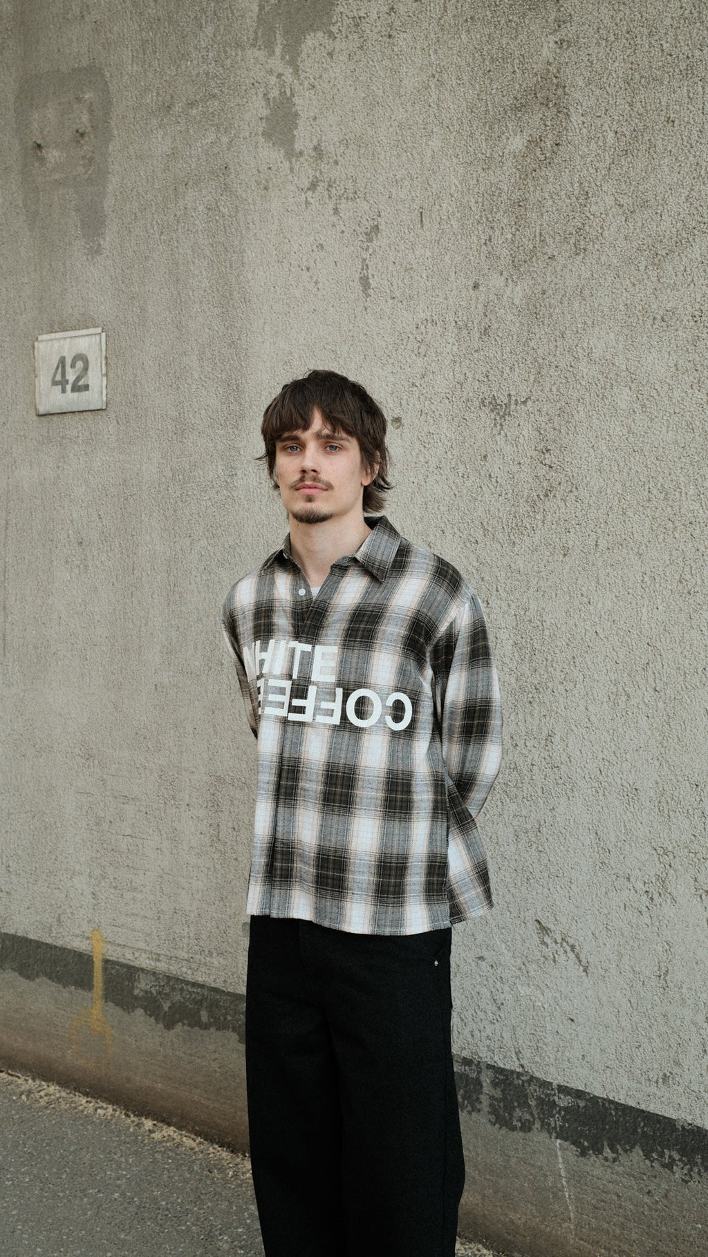 Logo Flannel Shirt (Olive) - White Coffee