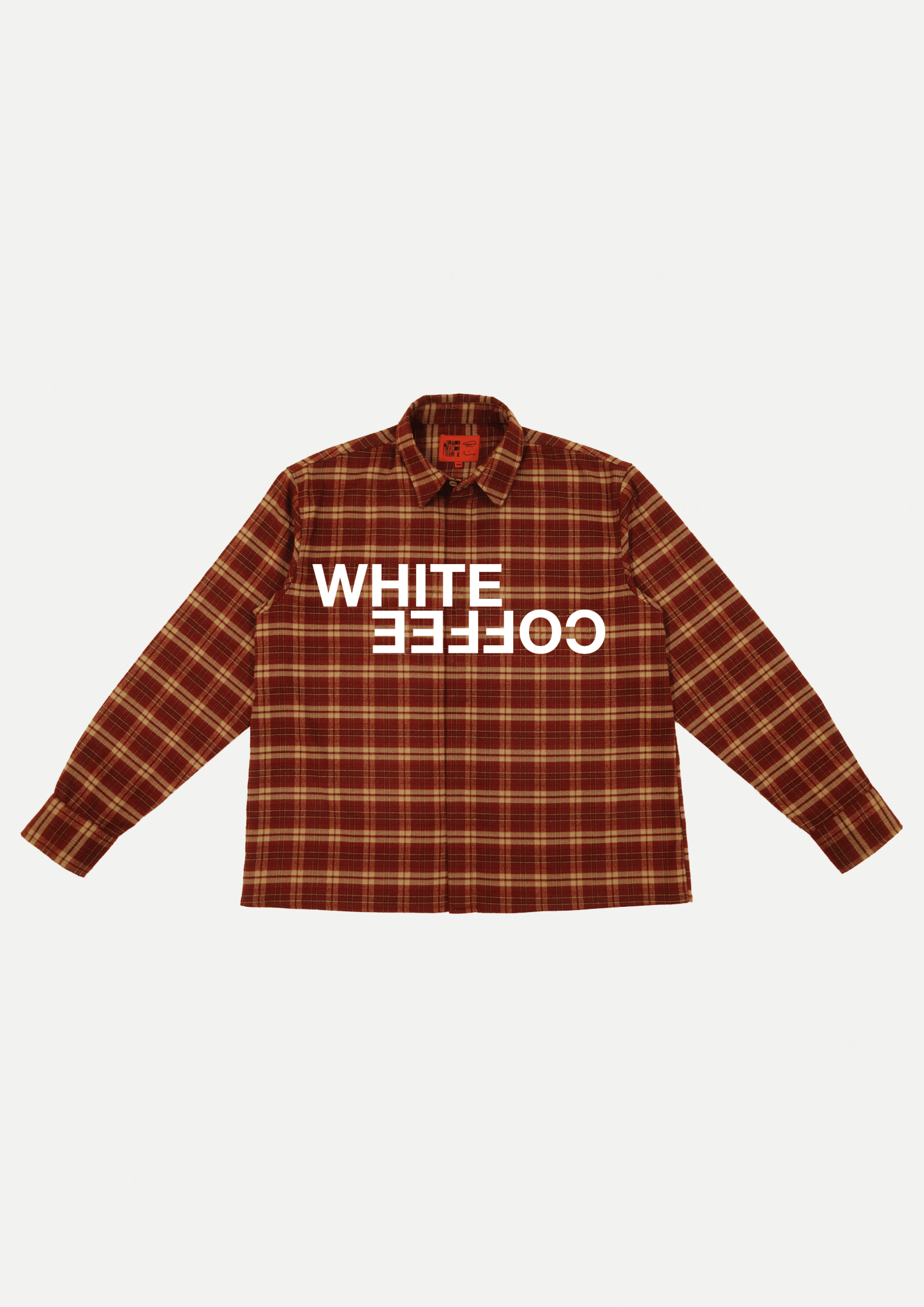 Logo Flannel Shirt (Red) - White Coffee