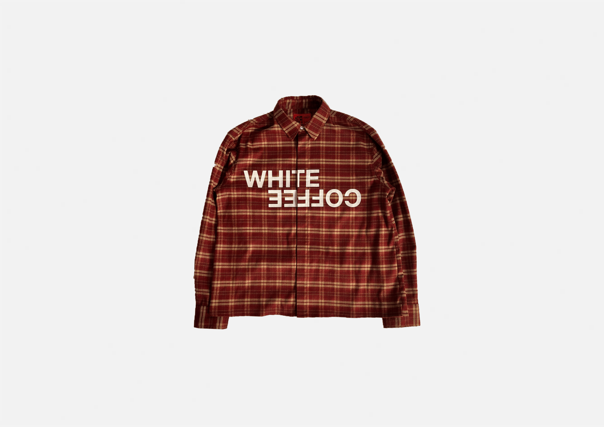 Logo Flannel Shirt (Red) - White Coffee