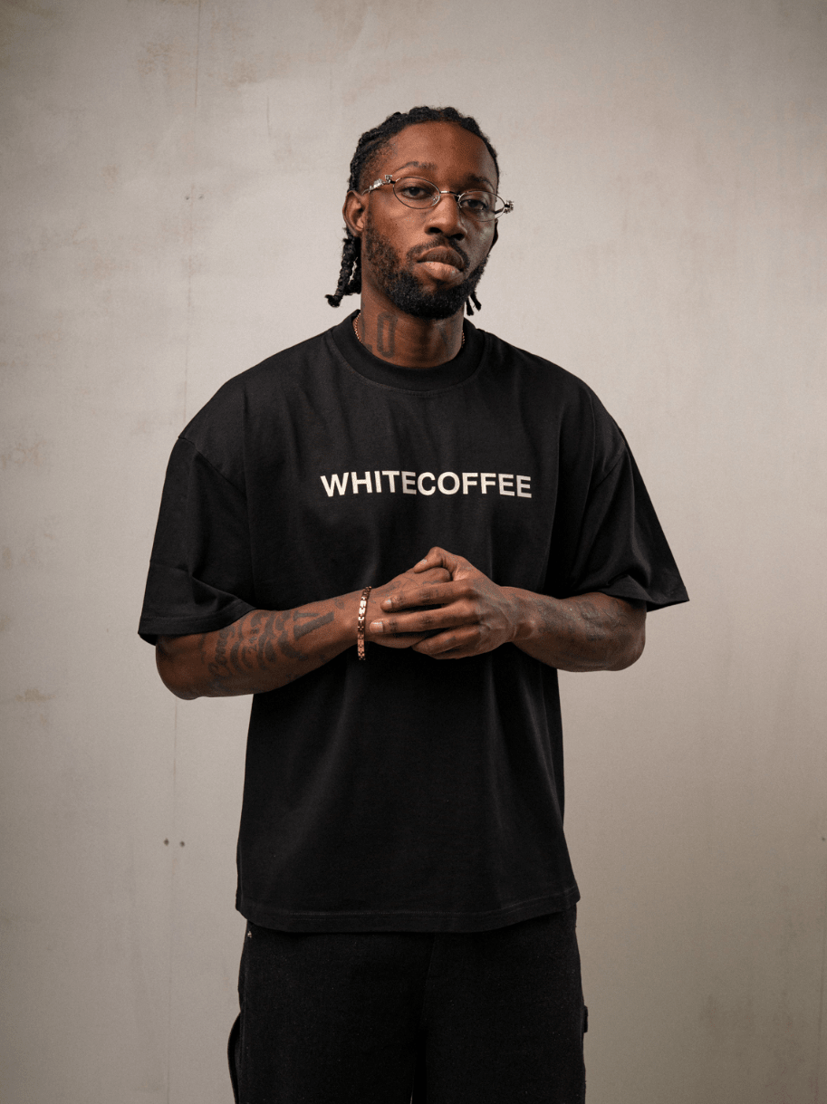 Logo t-shirt (Dusty black) - WHITE COFFEE