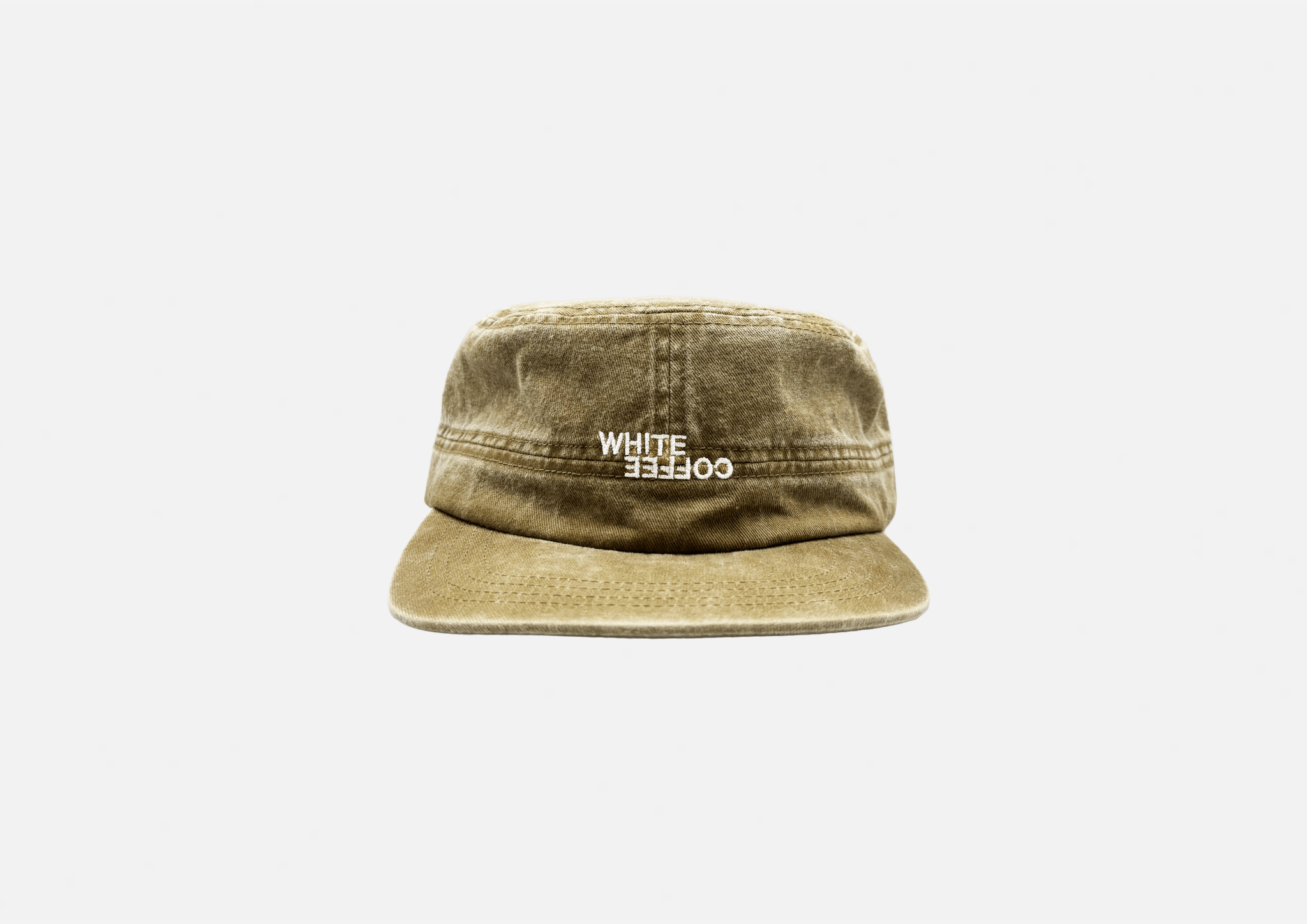 Military Logo Cap (Beige) - White Coffee