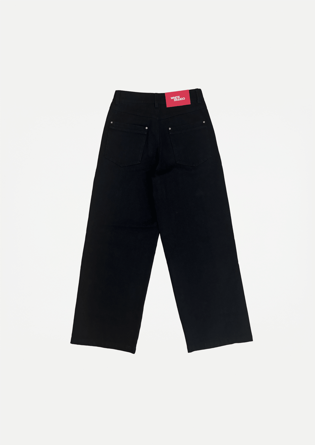 Raw denim jeans (Black) - White Coffee