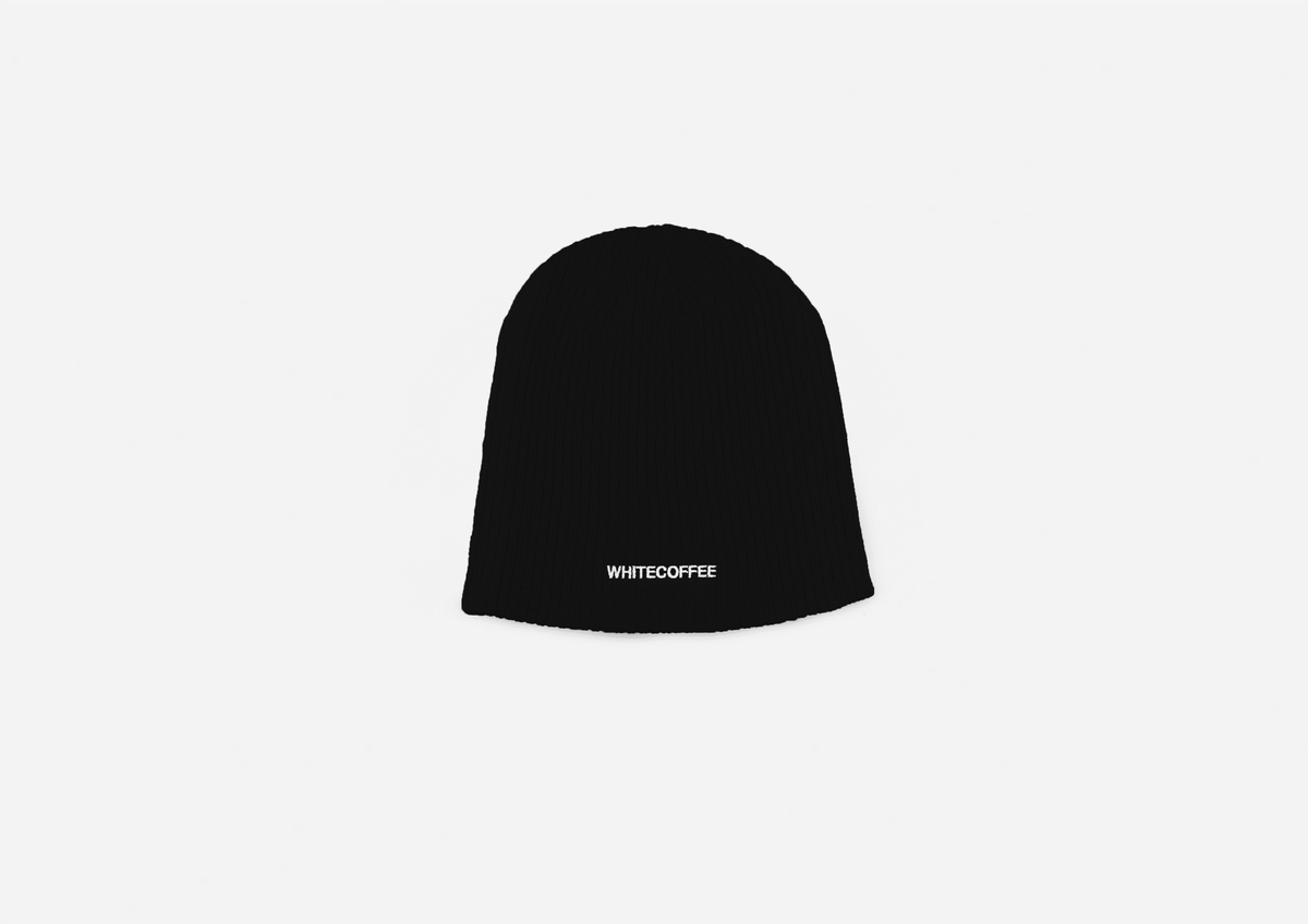 Rib beanie (Black) - WHITE COFFEE