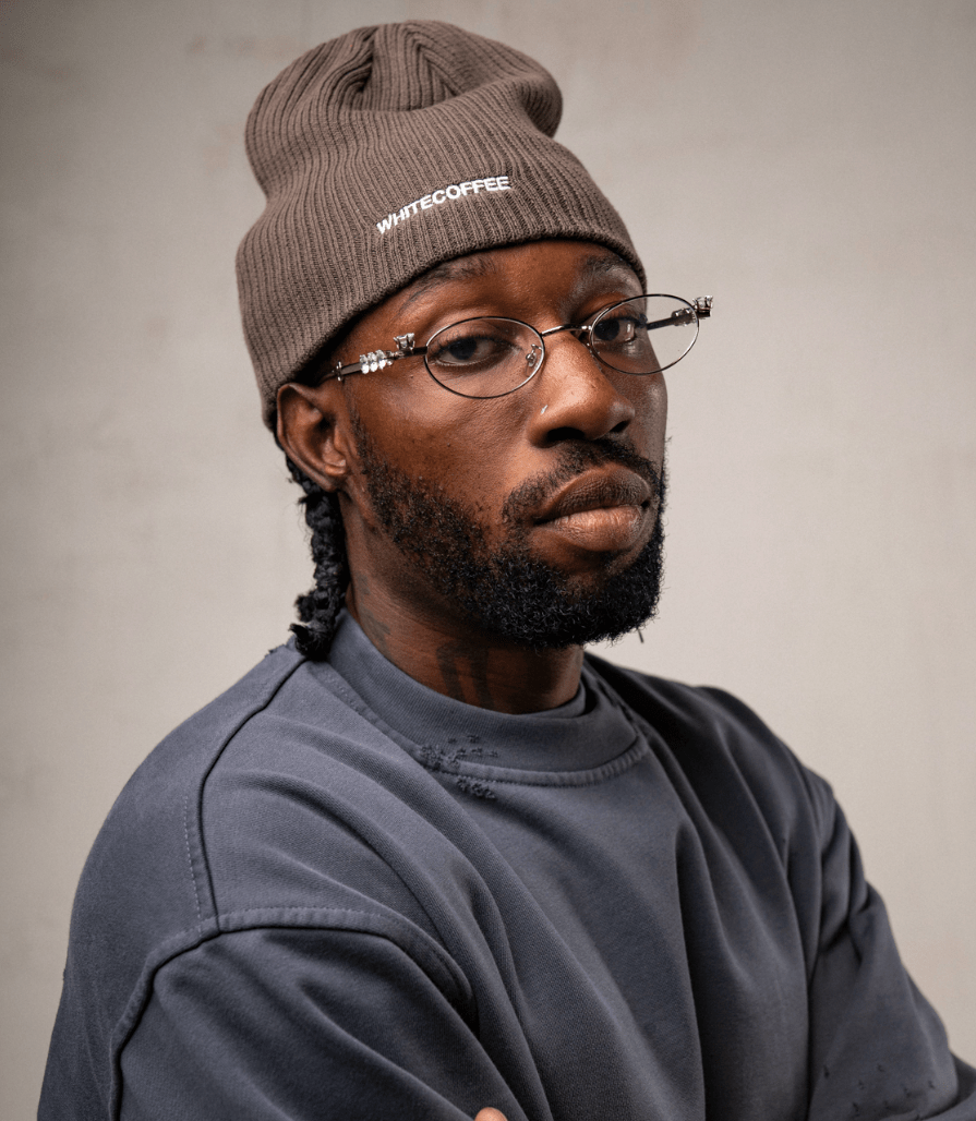 Rib beanie (Slate grey) - WHITE COFFEE
