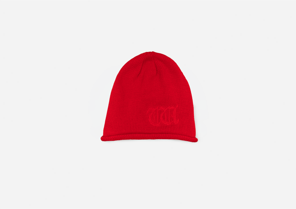 Rolled beanie (Red) - WHITE COFFEE
