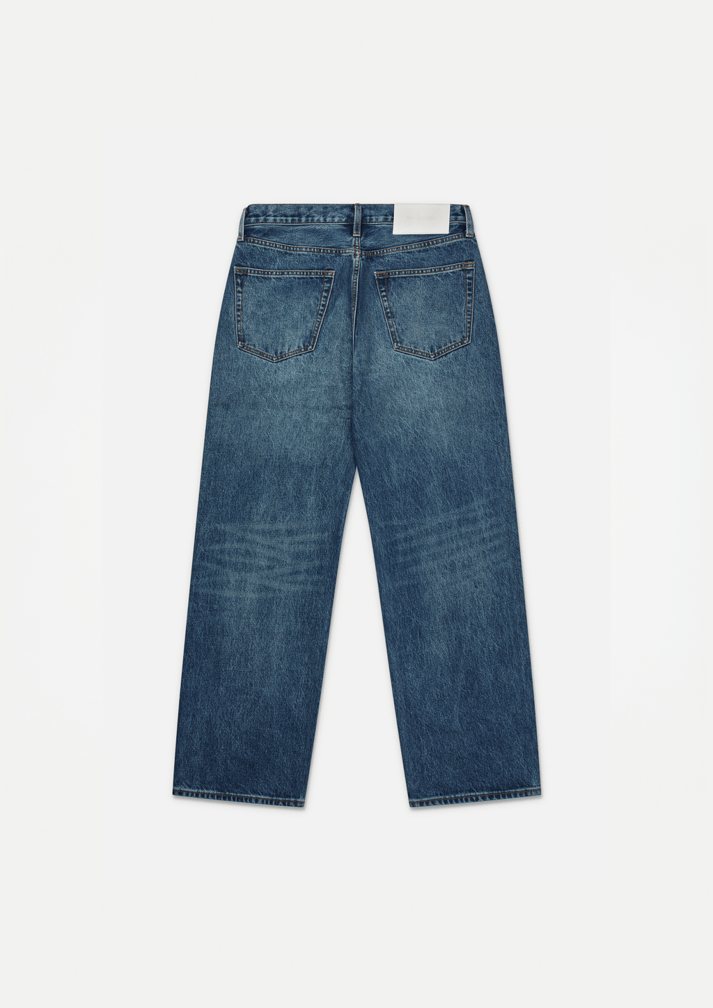Straight denim jeans (Washed blue) - WHITE COFFEE