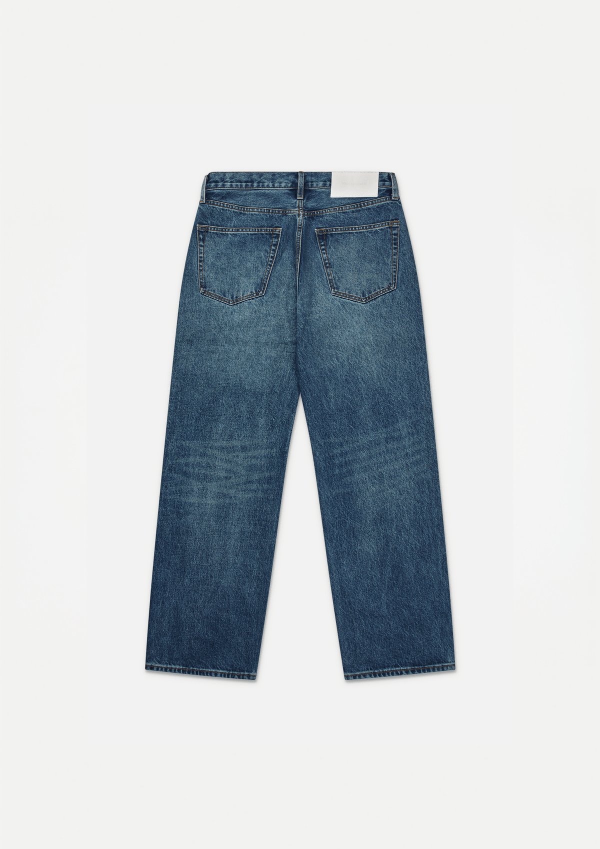 Straight denim jeans (Washed blue) - WHITE COFFEE