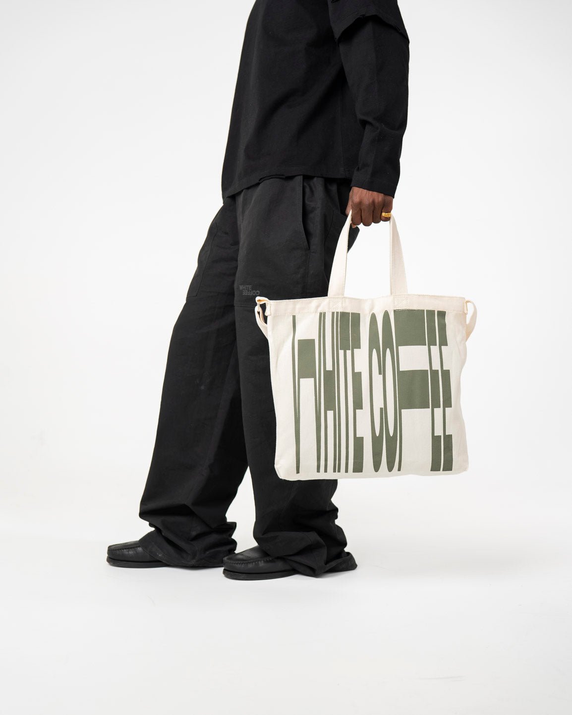 Totebag (Beige/Army) - WHITE COFFEE