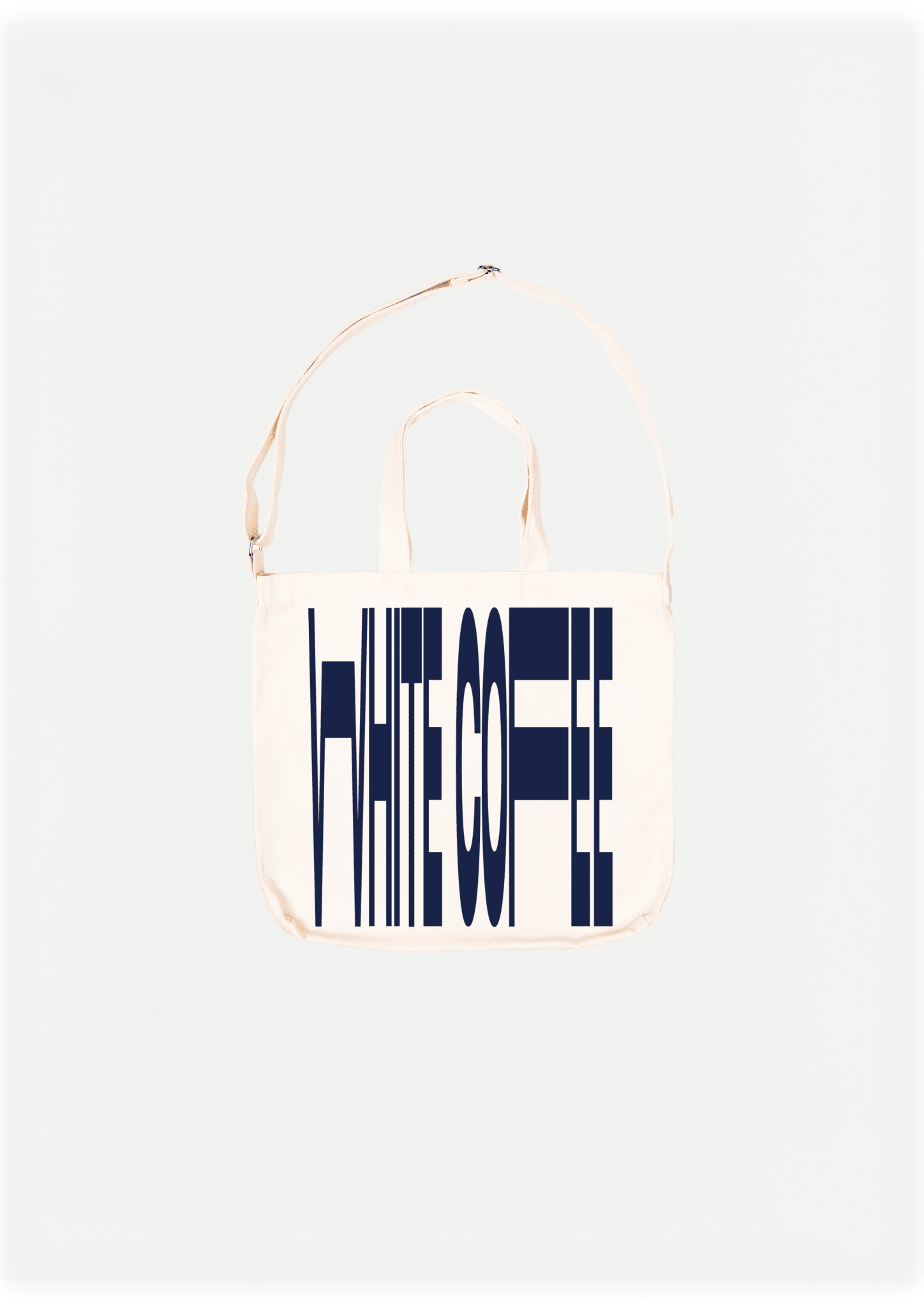 Totebag (Beige/Navy) - WHITE COFFEE
