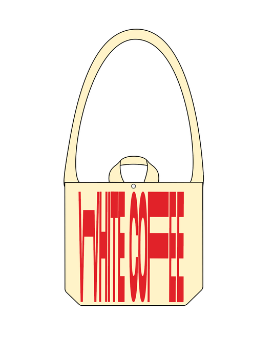 Totebag (Beige/Red) - White Coffee