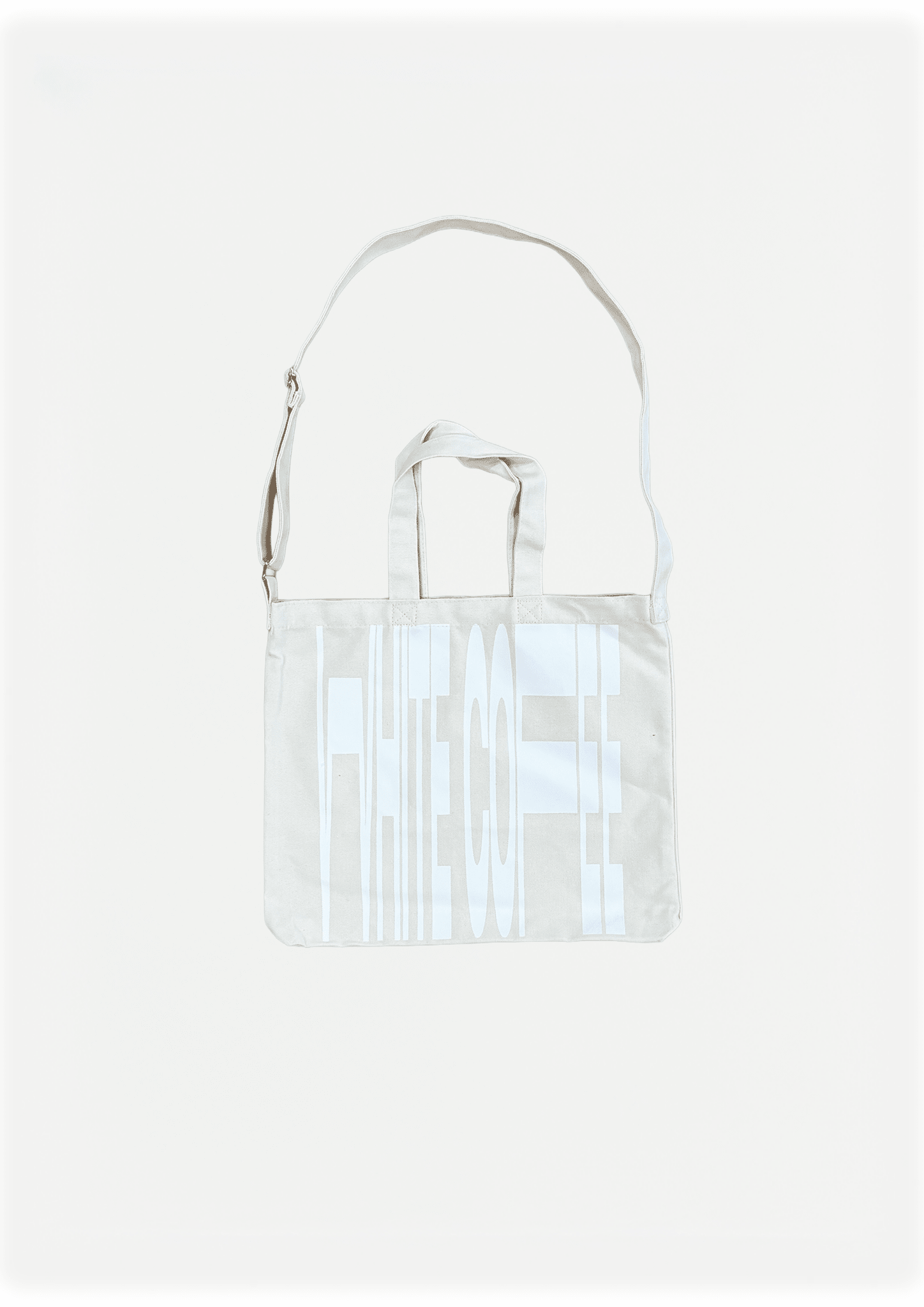 Totebag (Beige/White) - White Coffee