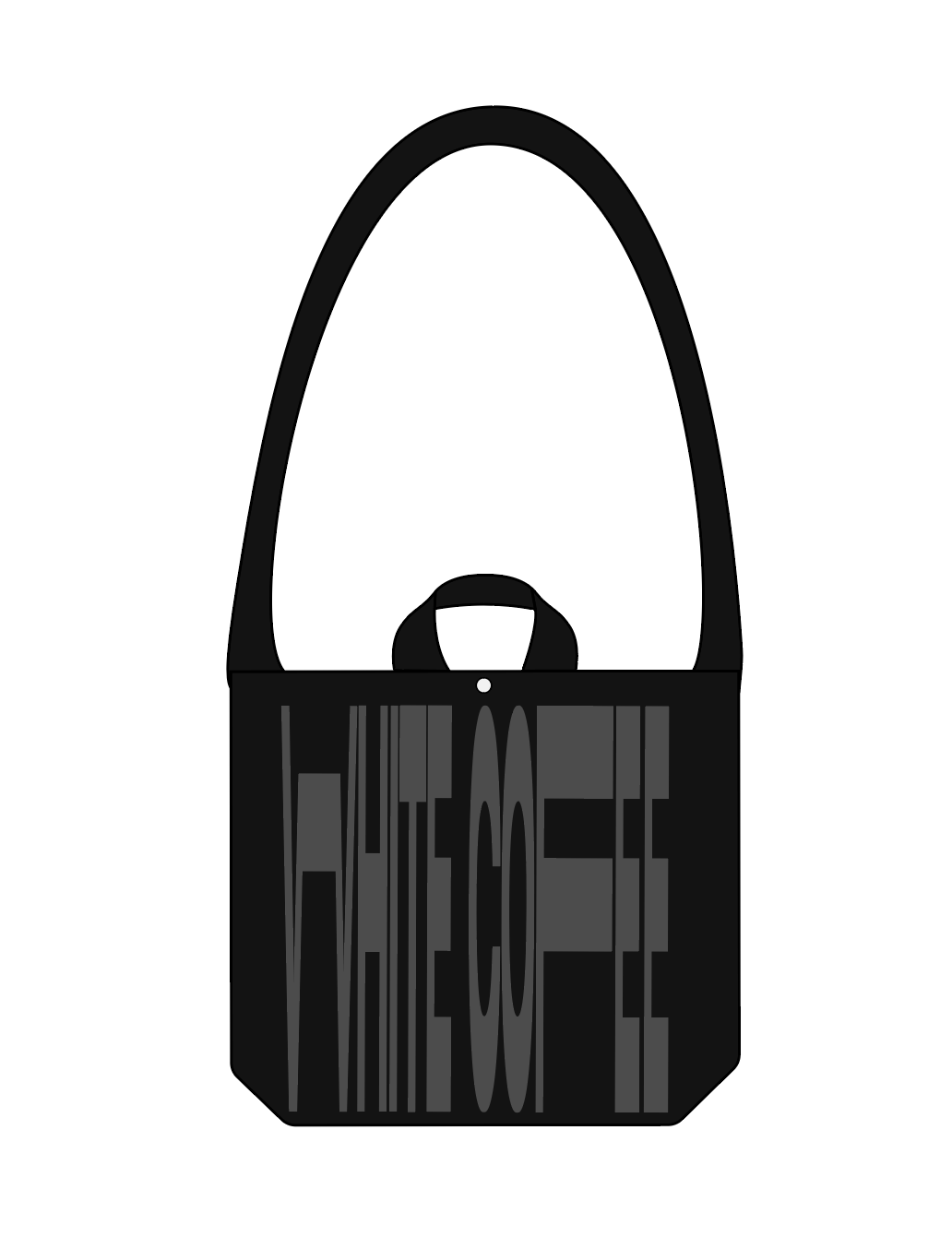 Totebag (Black/Grey) - White Coffee