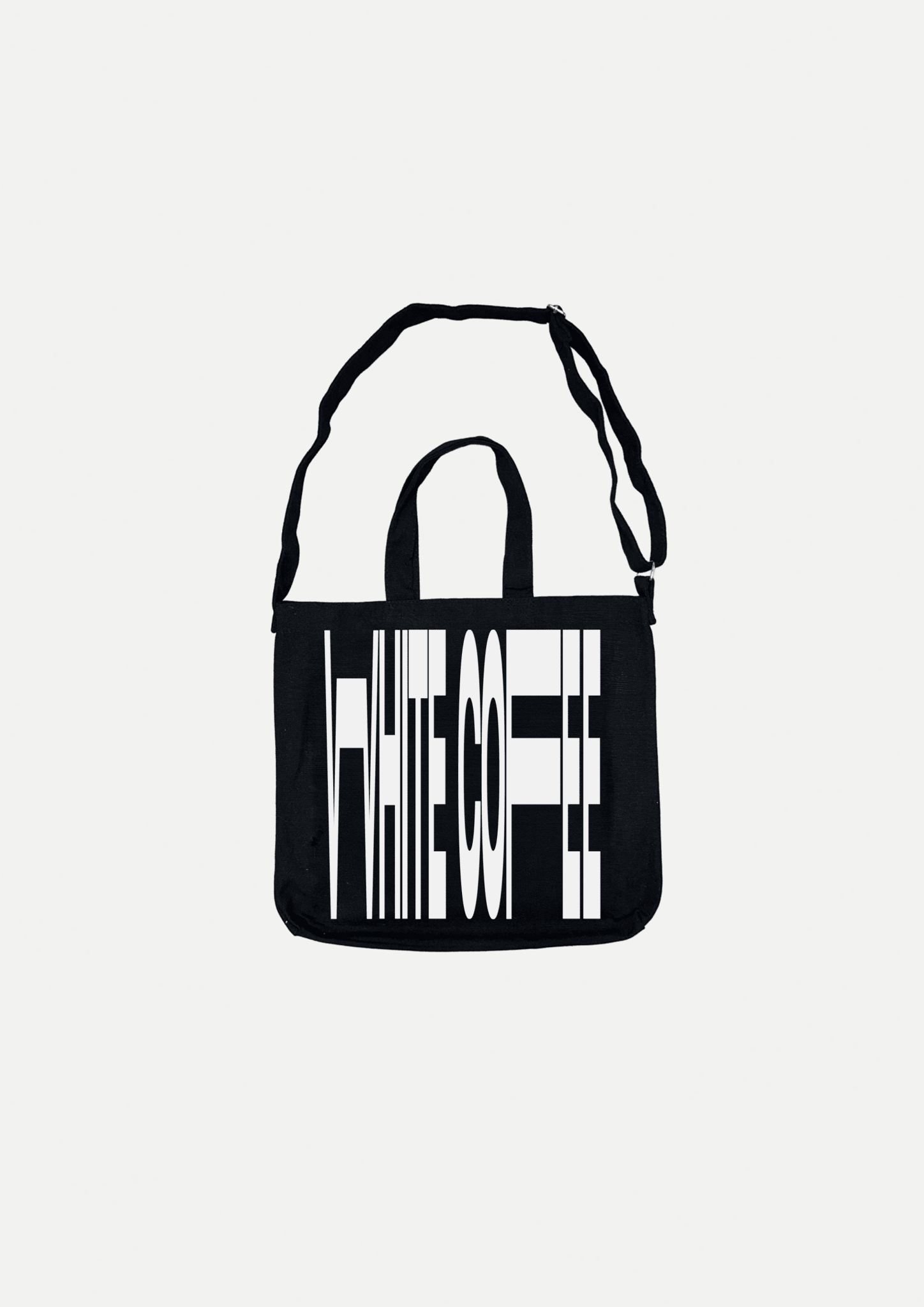 Totebag (Black/White) - White Coffee