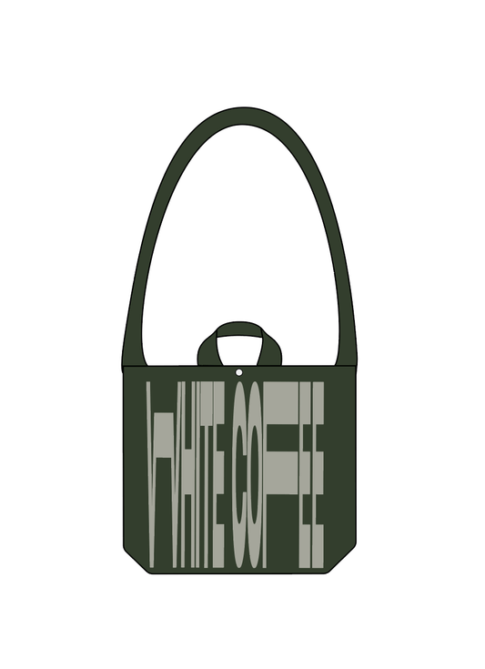 Totebag (Dark green/Grey) - White Coffee