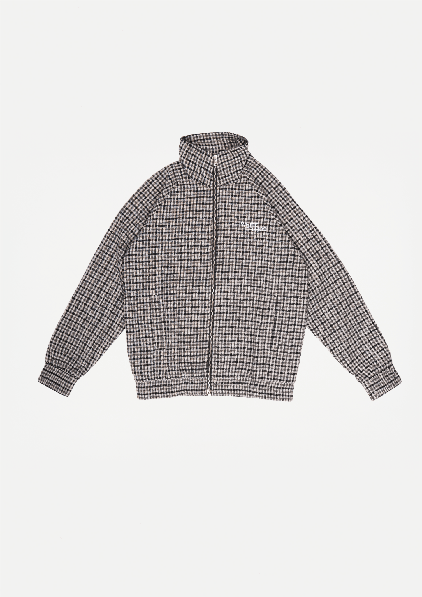 Trackjacket (Checkered) - White Coffee