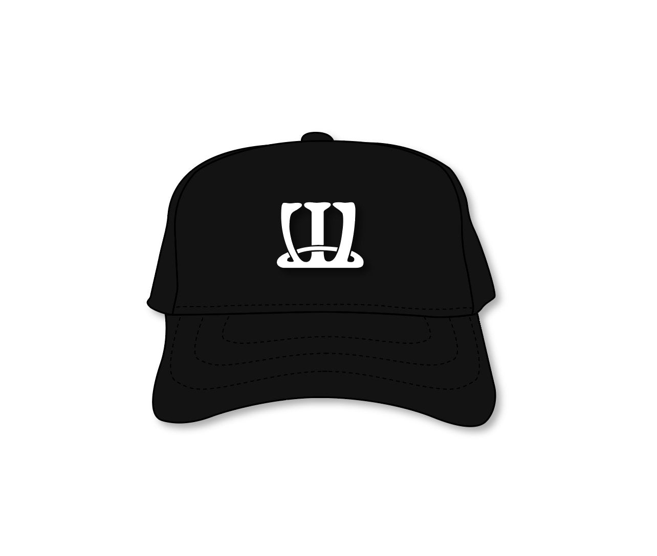 W logo cap (Black) - White Coffee