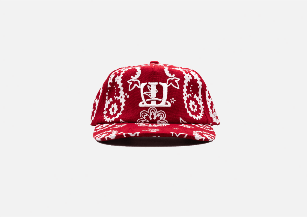 W logo cap (Red/Paisley) - White Coffee