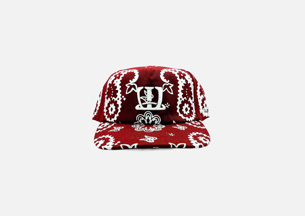 W logo cap (Red/Paisley) - White Coffee