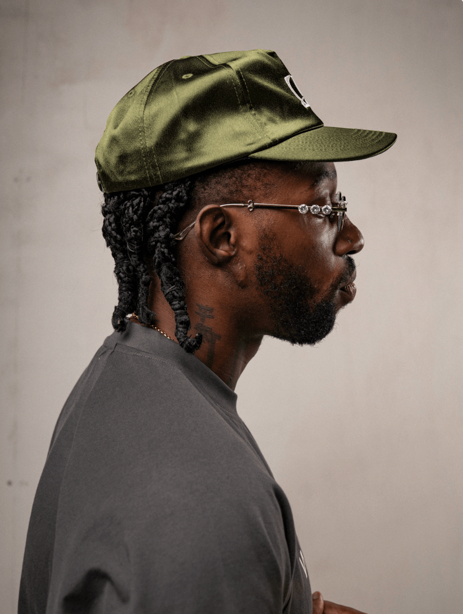 W logo cap satin (Army) - WHITE COFFEE